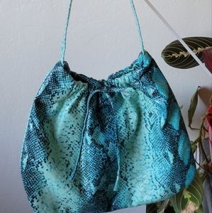 Handbag Blue Snake Skin
